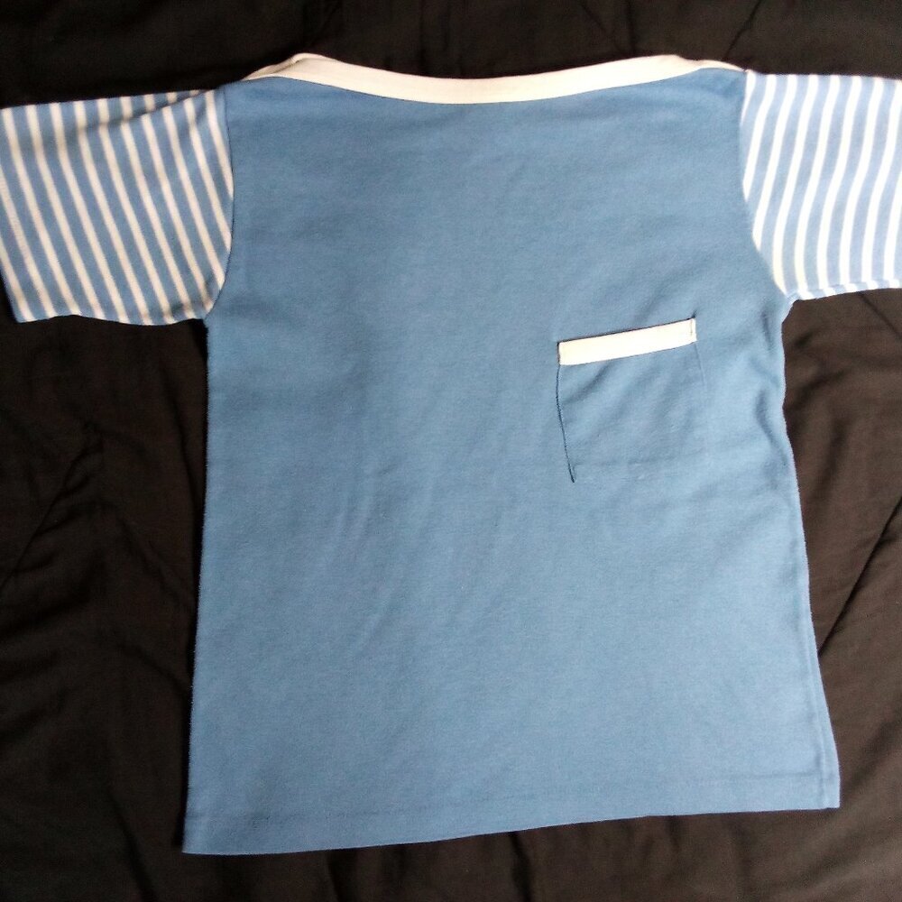 Vintage 60s Toss Up Striped Sleeve Pocket T-Shirt